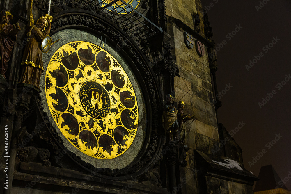 チェコ　プラハの天文時計