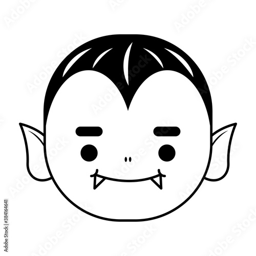 happy halloween cute dracula head character