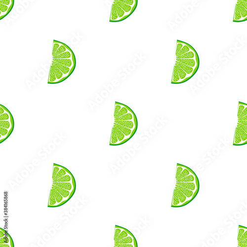 Illustration on theme big colored seamless green lime