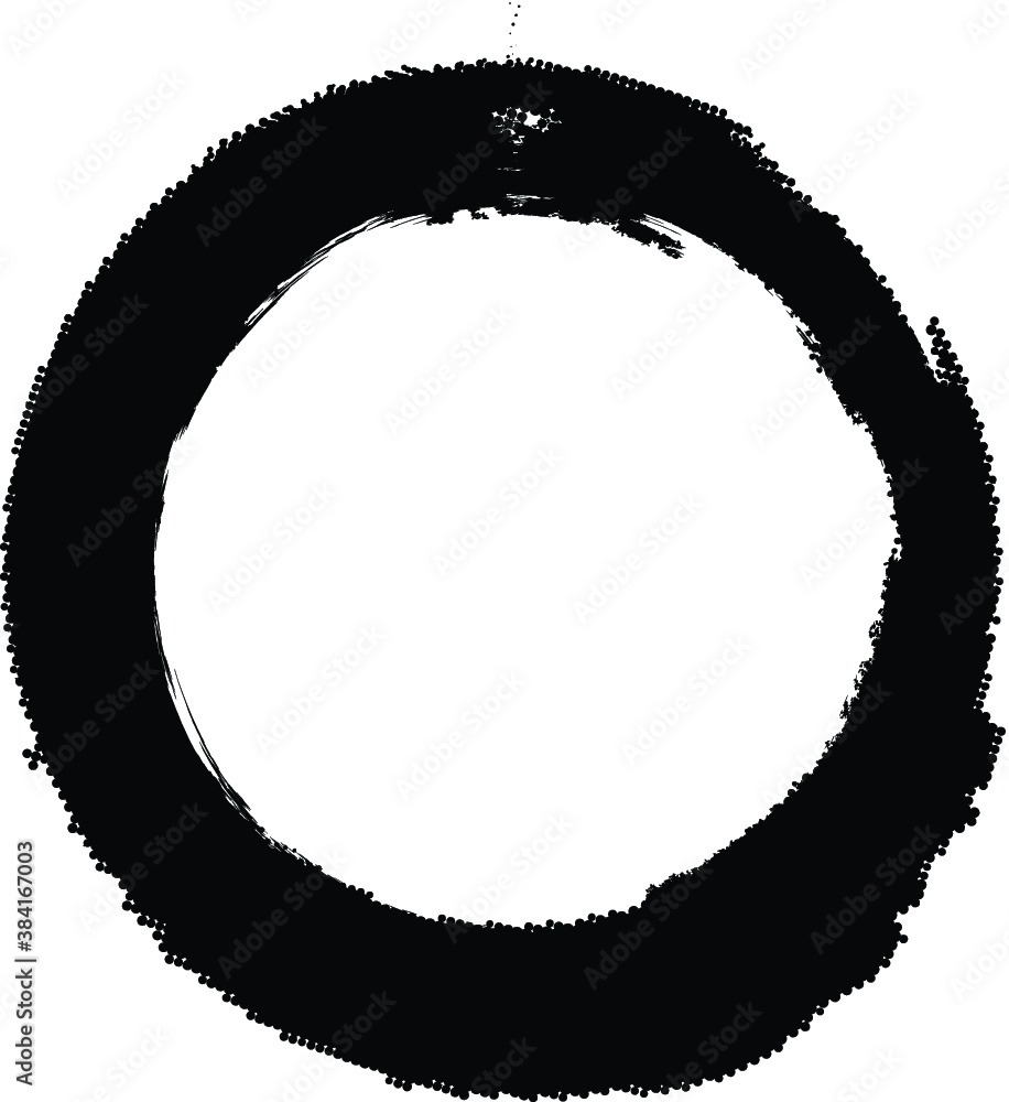 Grunge circle brush stroke vector Grunge circle brush stroke vector