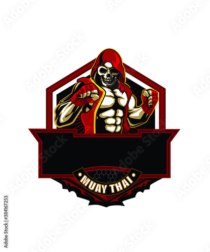 martial art logo cartoon