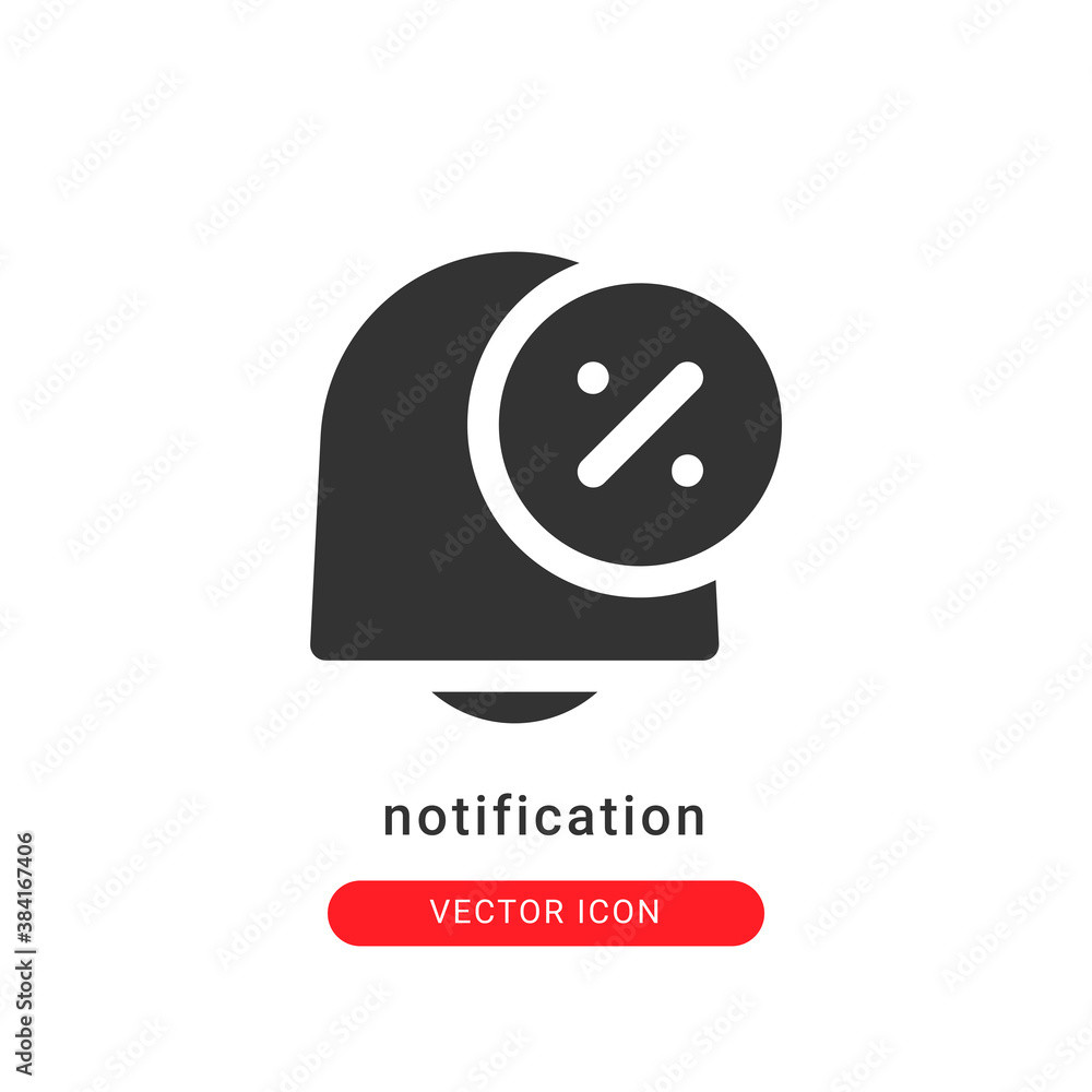 Obraz premium notification icon vector illustration. notification icon glyph design.