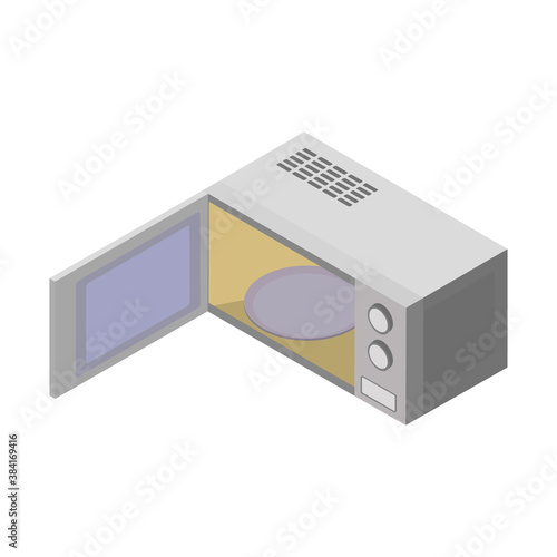 Wallpaper Mural Isometric microwave icon.Microwave vector illustration isolated on white background. Torontodigital.ca