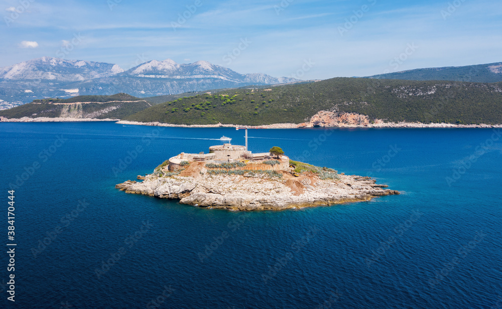 Montenegro. Island and fortress Mamula. Lastavitsa. View from above