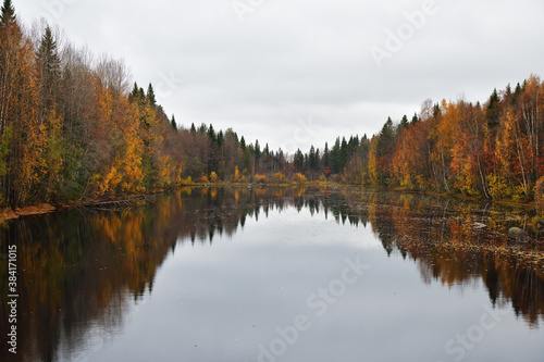 Autumn scenery. Karelia, Russia