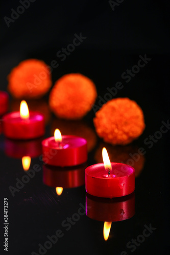 happy diwali or happy deepavali greeting card made using a photograph of diya or oil lamp