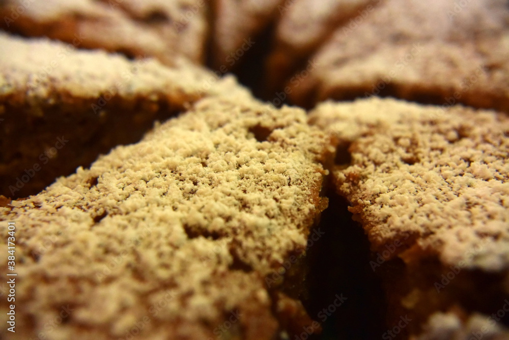 sweet Apple pie with the crumbly dough on the plate sweet Apple pie with the crumbly dough on the plate