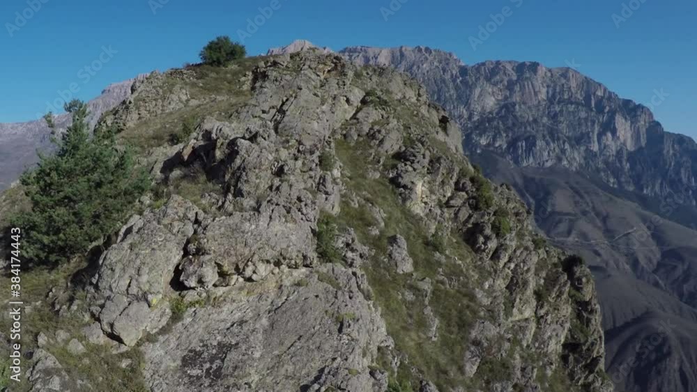 Caucasus, Ossetia. Archon Gorge. Rocky ridge. Caucasus, Ossetia. Archon Gorge. Rocky ridge.