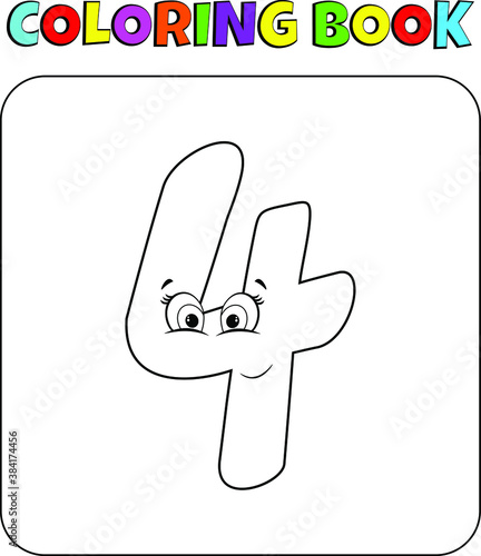 
Numbers coloring book for children