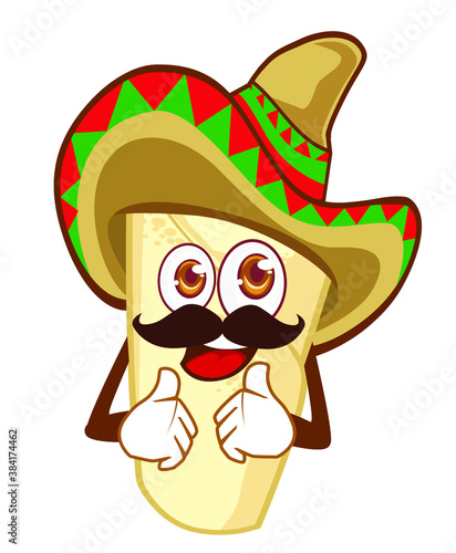 kebab mascot cartoon in vector