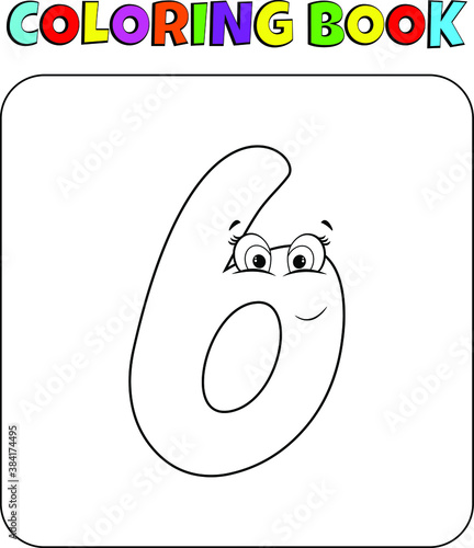 
Numbers coloring book for children
