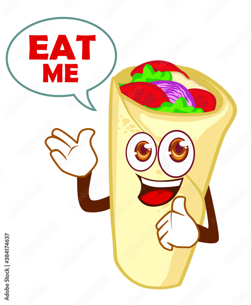 kebab mascot cartoon in vector kebab mascot cartoon in vector