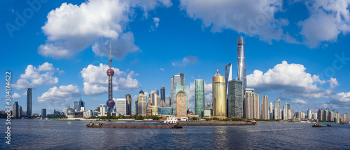 panorama of the shanghai skyline
