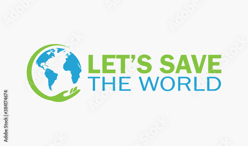save our world logo concept