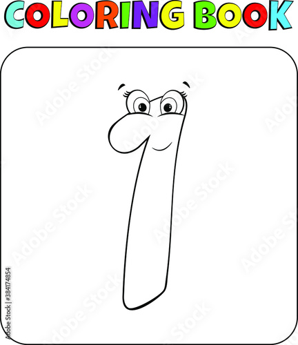 
Numbers coloring book for children