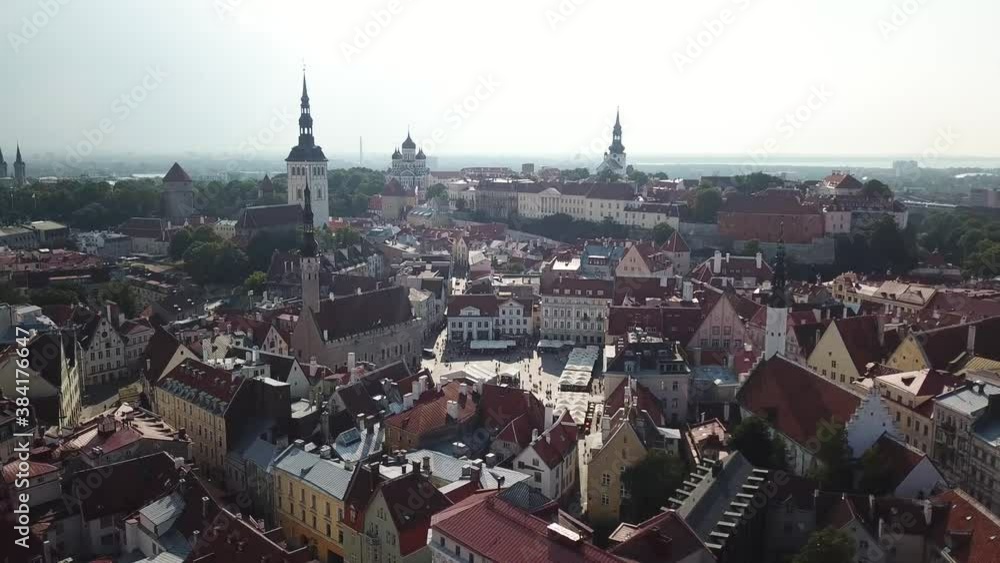 Tallinn, Estonia, Aerial view of Tallinn Old Town, Europe Tallinn, Estonia, Aerial view of Tallinn Old Town, Europe