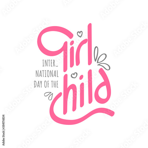 Design for celebrating International Day Of The Girl Child, October 11th