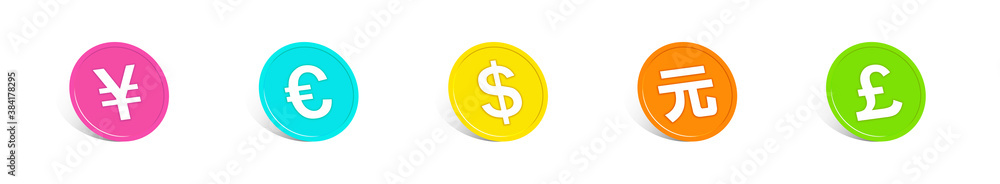 Currency illustration. Currency, finance, payments, foreign currencies, money, economy, deposits, profits, etc. 通貨のイラスト。通貨、金融、支払い、外貨、お金、経済、預金、利益など Currency illustration. Currency, finance, payments, foreign currencies, money, economy, deposits, profits, etc. 通貨のイラスト。通貨、金融、支払い、外貨、お金、経済、預金、利益など
