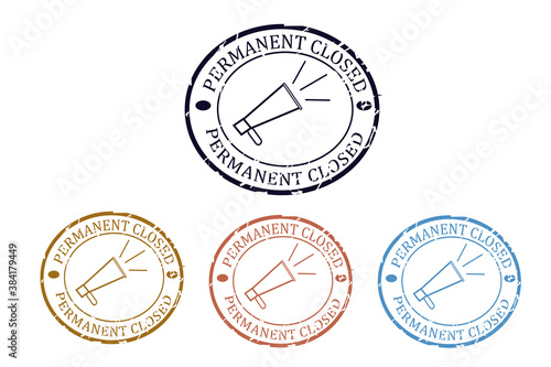 Stamp Vector Circle Permanent Closed Set