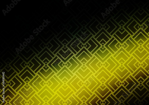 Dark Green, Yellow vector pattern with narrow lines.