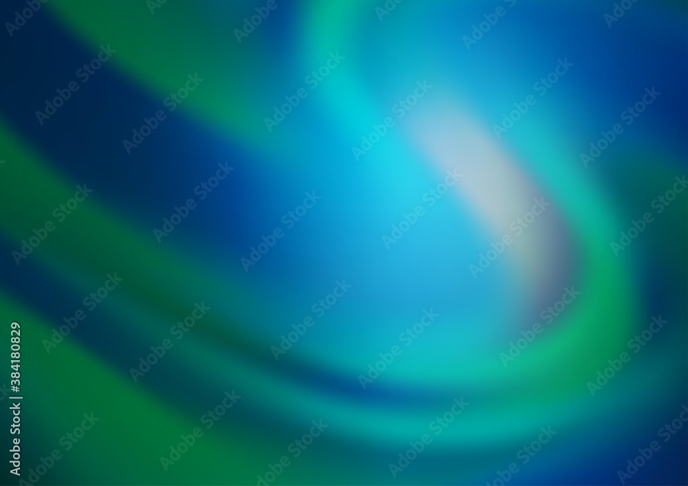 Dark Blue, Green vector bokeh and colorful pattern.