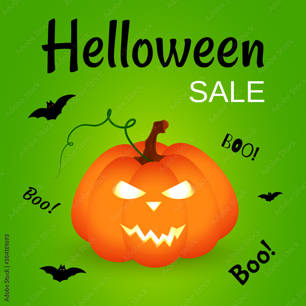 Halloween sale banner background. Vector illustration Halloween sale banner background. Vector illustration