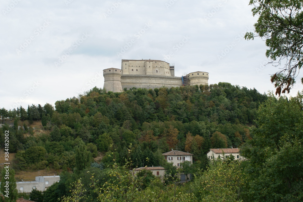 The Fortress of San Leo, Italy, on the hilltop The Fortress of San Leo, Italy, on the hilltop