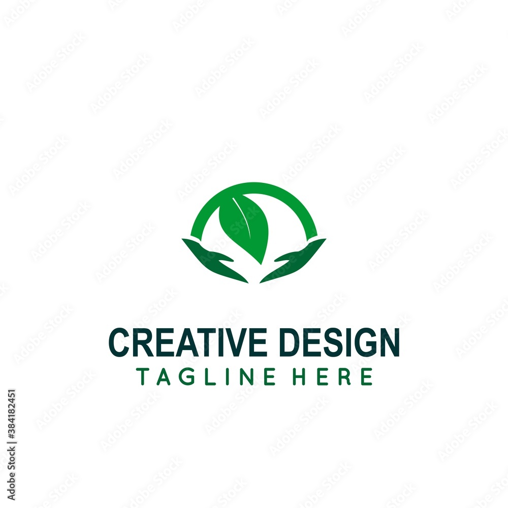 Creative Logo Design. hand vector logo for eco movement Creative Logo Design. hand vector logo for eco movement