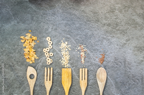 Kitchen accessories on a dark background