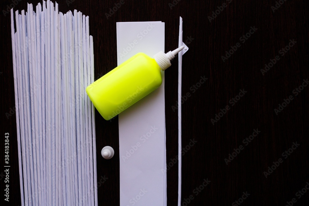 Creating your own paper products at home, cut out strips of any paper ...