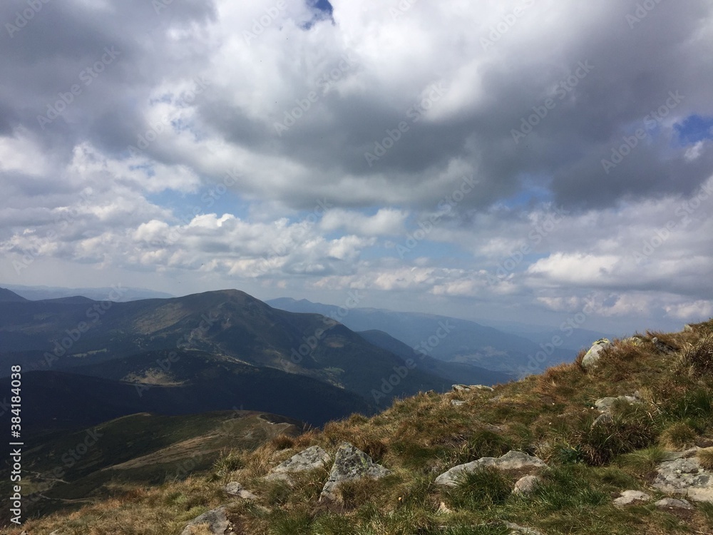 view from the top of mountain, Hoverla, Ukraine view from the top of mountain, Hoverla, Ukraine