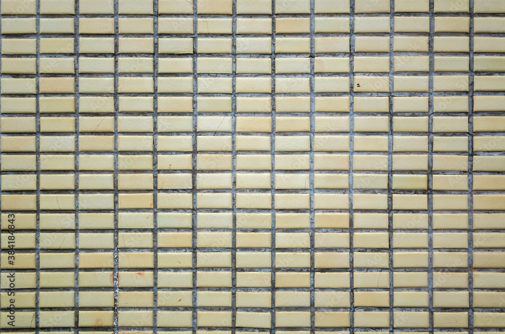 yellow porcelain tile wall