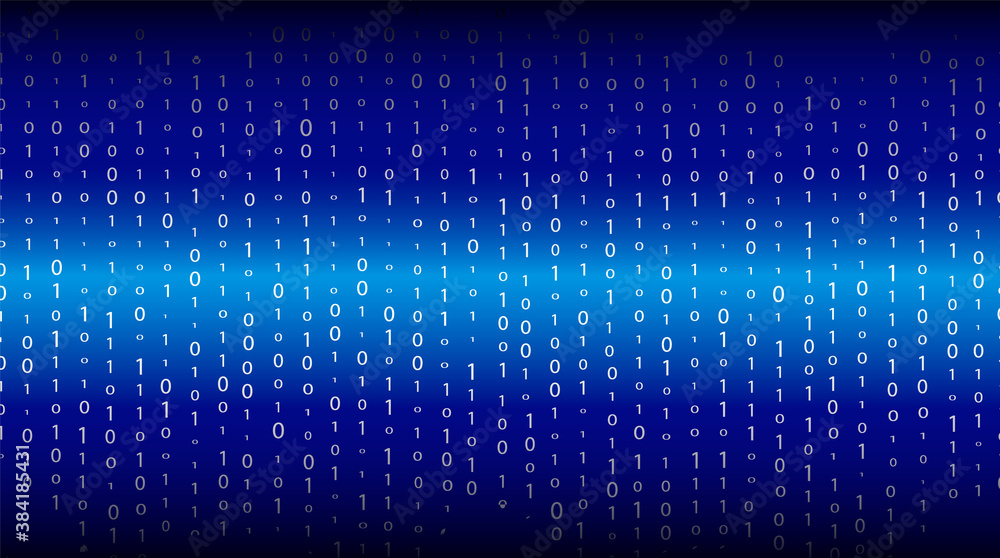 Matrix blue background. Vector illustration for banner, card or poster Matrix blue background. Vector illustration for banner, card or poster