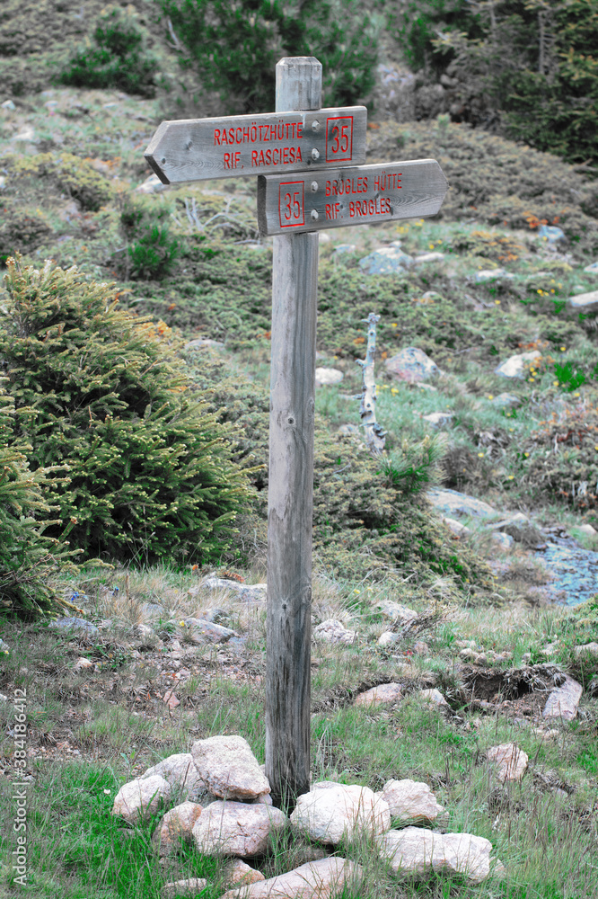 Signpost or The pointer on the spirit board.