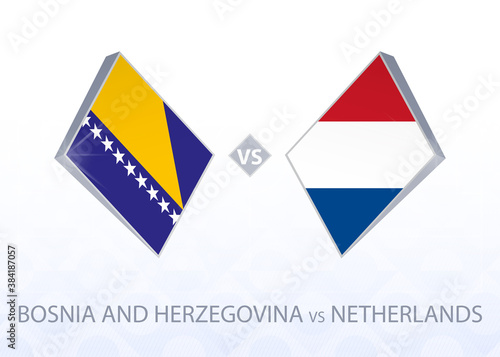 Europe football competition Bosnia and Herzegovina vs Netherlands, League A, Group 1. photo