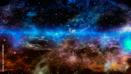 Fototapeta Naklejka Na Ścianę i Meble -  Background of galaxies and nebula illustration