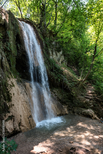 Fototapeta Naklejka Na Ścianę i Meble -  Waterfall Ripaljka on the Gradasnica River. It is located on Mount Ozren, 5 km from Sokobanja, Serbia