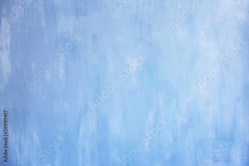 Blue texture painted acrylic wall paint.