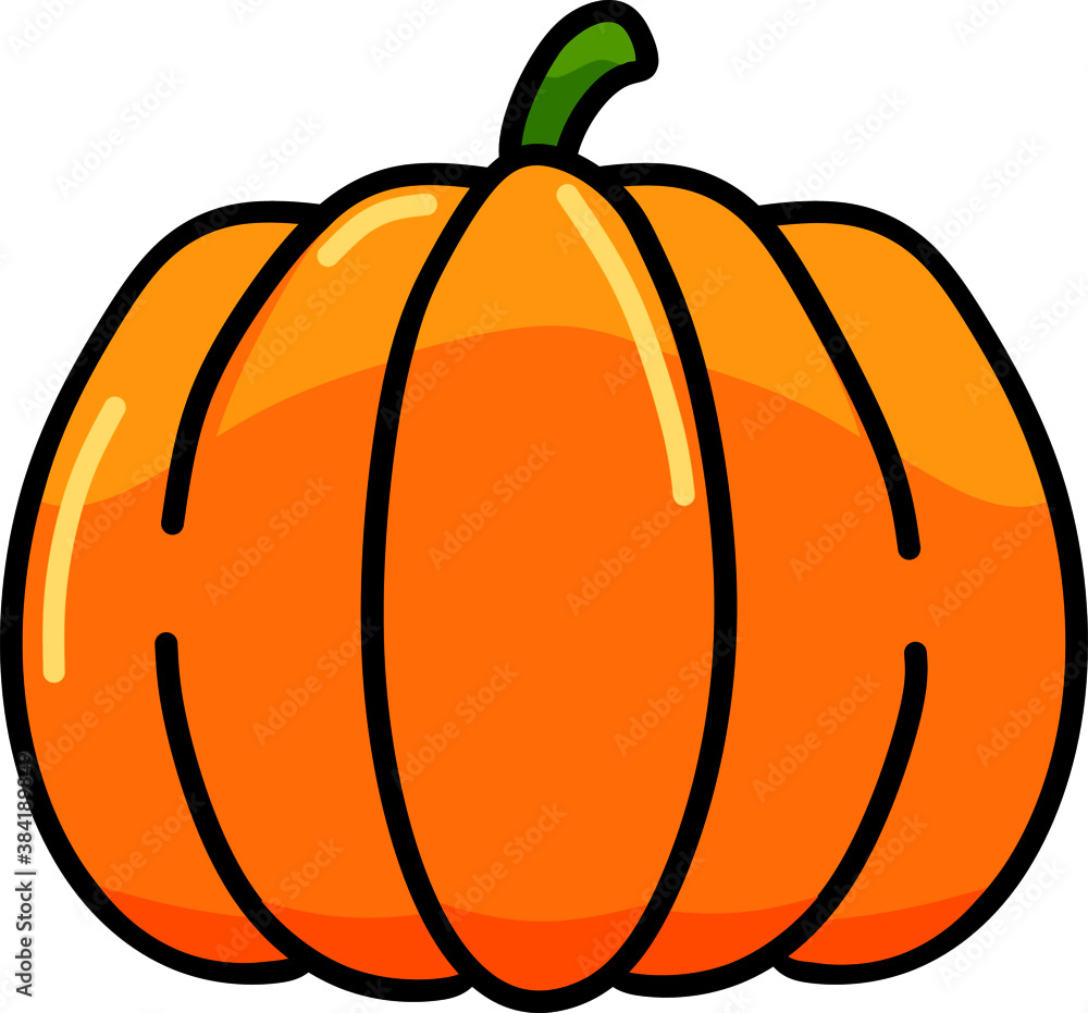 ripe pumpkin illustration vector, perfect for design materials for fruit products, flyers and more