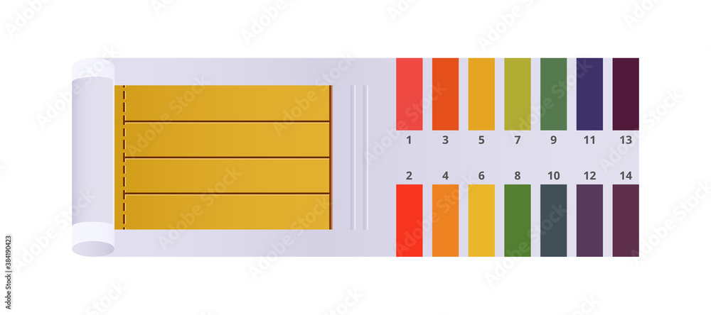 Ph scale universal indicator color chart Vector Image