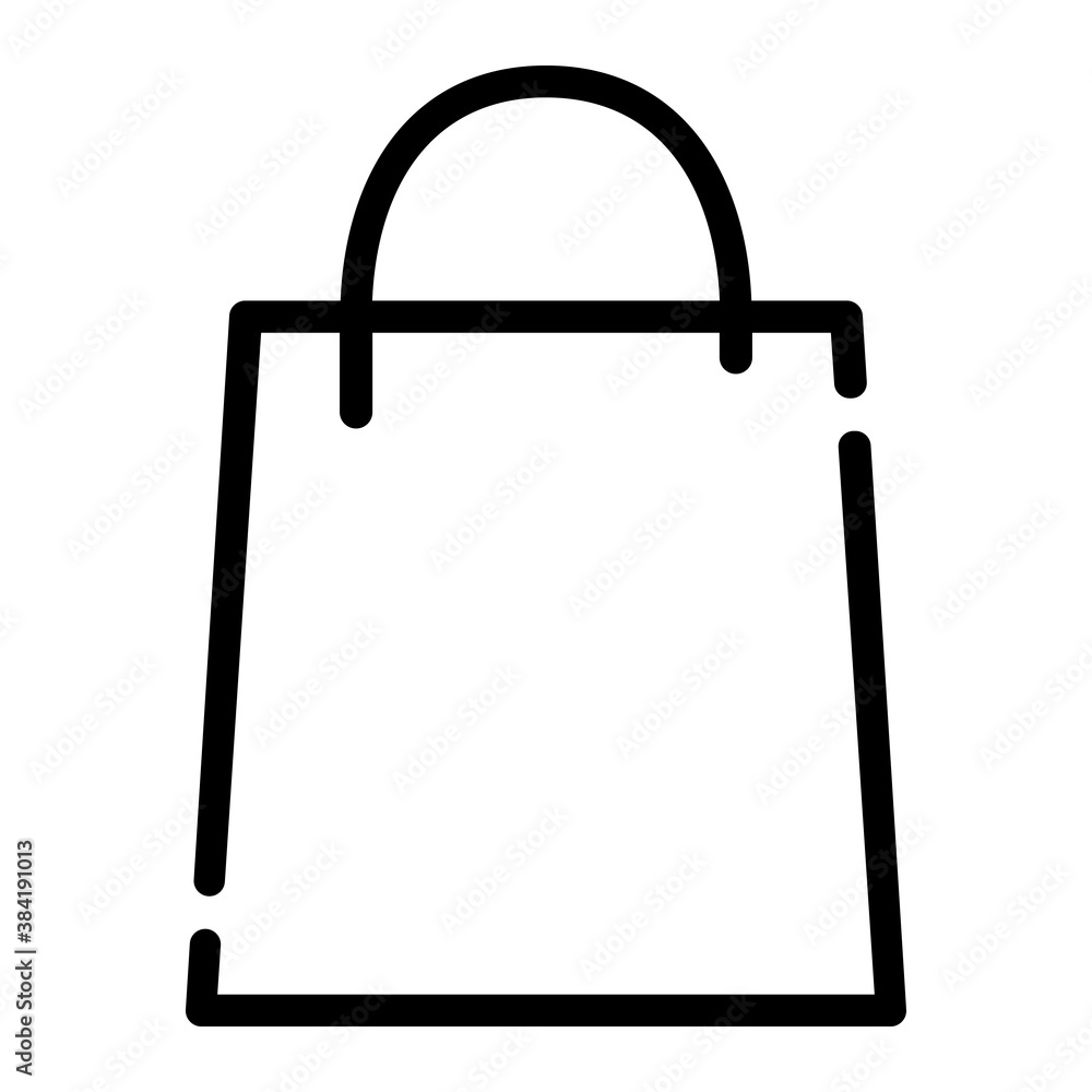 Pixel perfect shopping bag line icon. Vector illustration Pixel perfect shopping bag line icon. Vector illustration