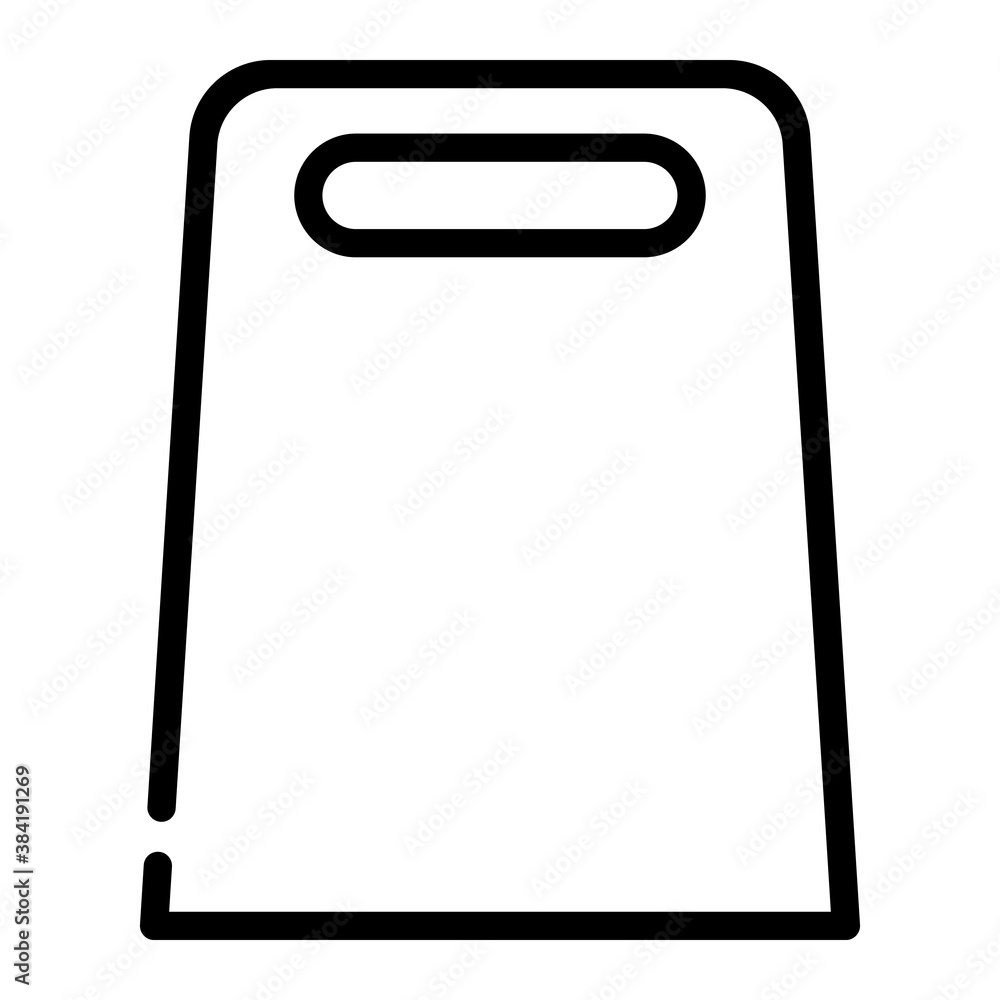 Pixel perfect shopping bag line icon. Vector illustration Pixel perfect shopping bag line icon. Vector illustration