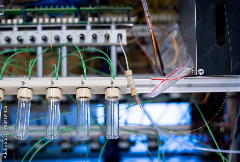 Distribution board (control board, pipelining, electric panel), abstract scientific background Distribution board (control board, pipelining, electric panel), abstract scientific background