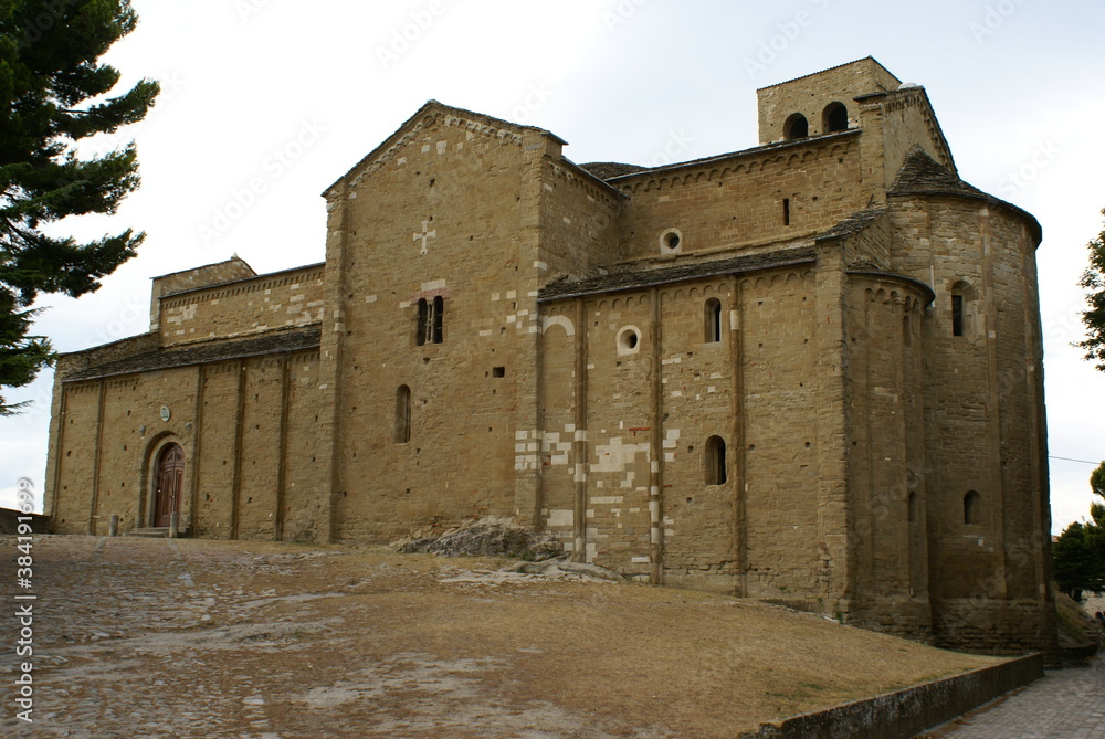 South view of San Leo Cathedral in San Leo, Italy South view of San Leo Cathedral in San Leo, Italy