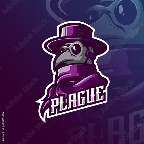 plague mascot logo design vector with modern illustration concept style for badge, emblem and tshirt printing. plague illustration for sport team.