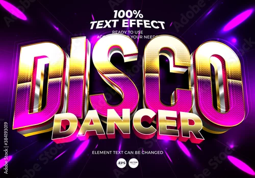 Obraz Disco Dancer Editable Text Effect