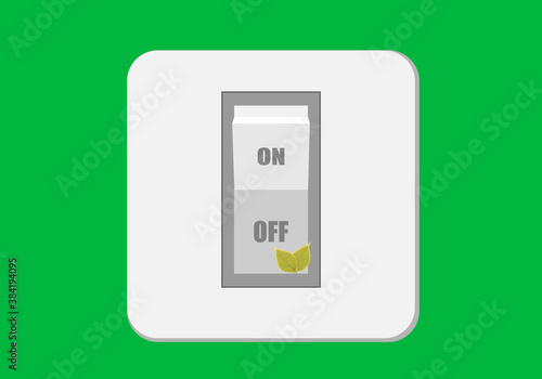 Interruptor apagado para ahorrar energía.