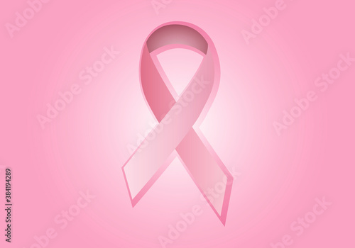 Lazos rosas por el cáncer de mama.
