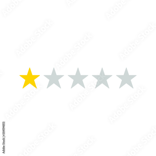 Fototapeta Naklejka Na Ścianę i Meble -  Stars rating icon set. Set of Gold star icons isolated on a blank background. eps 10
