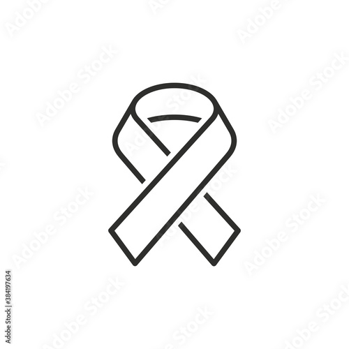 Awareness ribbon line icon